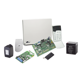 Kit inalámbrico de panel RUNNER4/8 con receptor FWTRANS9F, 2 contactos FW2MAG9F, 1 Detector de movimiento FW2NEO9F, 1 Llavero RF, Batería/Transformador.