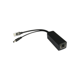 Cable divisor PoE pasivo de 48-55 Vcd @ 12 Vcd, 2 A. Aplicaciones como adaptar micrófonos en cámaras IP