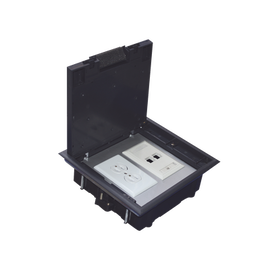 Caja de piso para dos módulos universales (Socket M2), para alimentación eléctrica y redes de datos (11000-33401) No incluye faceplates