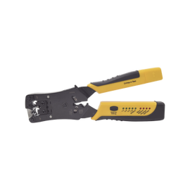 Pinza 3 en 1: Pelacables/ Terminado/ Probador para UTP. Enchufe Modular de Prueba para RJ45/RJ11/RJ22. Fabricado con Alma de acero al carbón, mango ergonómico ABS + TPR (caucho termoplástico).