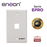PLACA DE PARED (FACEPLATE) ENSON EPRO-FP10 COMPATIBLE CON JACK KEYSTONE 1 PUERTO COLOR BLANCO, USO EN INTERIOR, IDEAL PARA CONECTORES RJ45, COAXIAL, FIBRA OPTICA, FABRICADO EN PLASTICO ABS