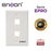 PLACA DE PARED (FACEPLATE) ENSON EPRO-FP20 COMPATIBLE CON JACK KEYSTONE 2 PUERTOS COLOR BLANCO, USO EN INTERIOR, IDEAL PARA CONECTORES RJ45, COAXIAL, FIBRA OPTICA, FABRICADO EN PLASTICO ABS