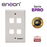 PLACA DE PARED (FACEPLATE) ENSON EPRO-FP40 COMPATIBLE CON JACK KEYSTONE 4 PUERTOS COLOR BLANCO, USO EN INTERIOR, IDEAL PARA CONECTORES RJ45, COAXIAL, FIBRA OPTICA, FABRICADO EN PLASTICO ABS