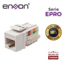 CONECTOR MODULAR JACK RJ45 ENSON EPRO-TLJACK5E-WH SERIE PRO TERMINADO SIN PINZAS, POSICION VERTICAL CAT5E COLOR BLANCO COMPATIBLE CON PLACAS ENSON EPRO-FP CONECTOR MODULAR JACK RJ45 ENSON EPRO-TLJACK5E-WH SERIE PRO TERMINADO SIN PINZAS, POSICION VERTICAL CAT5E COLOR BLANCO COMPATIBLE CON PLACAS ENSON EPRO-FP