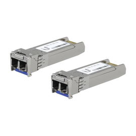 UFiber Módulo SFP+ 10G, transceptor MiniGibic MonoModo 10 Gbps, distancia 10 km, conectores LC, paquete de 2 piezas