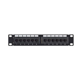 Panel de parcheo de impacto (110) UTP de 12 puertos 1U Cat6, 10in