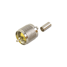 Conector UHF Macho (PL-259) de Anillo Plegable para Ensamblar en Cables RG-58/U, RG-142/U.