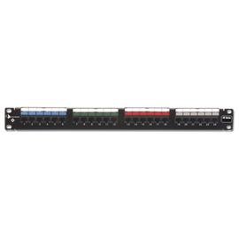 Patch Panel UTP HD6 Categoría 6, de 24 puertos, Plano, 1UR