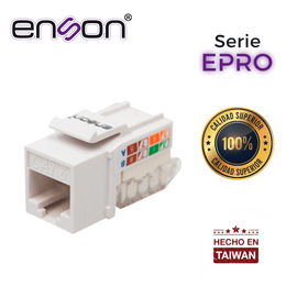 CONECTOR MODULAR JACK RJ45 ENSON EPRO-TLJACK6-WH SERIE PRO TERMINADO SIN PINZAS, POSICION VERTICAL CAT6 COLOR BLANCO COMPATIBLE CON PLACAS ENSON EPRO-FP CONECTOR MODULAR JACK RJ45 ENSON EPRO-TLJACK6-WH SERIE PRO TERMINADO SIN PINZAS, POSICION VERTICAL CAT6 COLOR BLANCO COMPATIBLE CON PLACAS ENSON EPRO-FP
