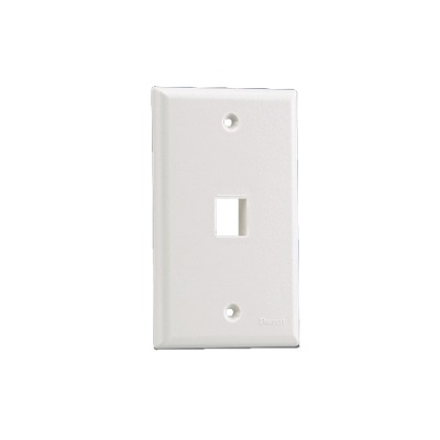 Placa de Pared Vertical, Salida Para 1 Puerto Keystone, Color Marfil Placa de Pared Vertical, Salida Para 1 Puerto Keystone, Color Marfil