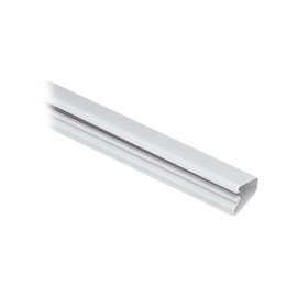 Canaleta LD3 de PVC rígido, con cinta adhesiva para instalación sin herramientas, 19.6 x 12 x 1828.8 mm, Color Blanco Mate