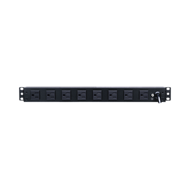 PDU Básico Para Distribución de Energía, Con 8 Tomas NEMA 5-15R Traseras y 2 Tomas 5-15R Frontales, 1UR, 15 Amp, 120 Vca