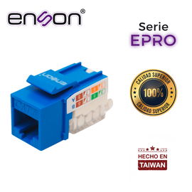 CONECTOR MODULAR JACK RJ45 ENSON EPRO-TLJACK6-BL SERIE PRO TERMINADO SIN PINZAS, POSICION VERTICAL CAT6 COLOR AZUL COMPATIBLE CON PLACAS ENSON EPRO-FP CONECTOR MODULAR JACK RJ45 ENSON EPRO-TLJACK6-BL SERIE PRO TERMINADO SIN PINZAS, POSICION VERTICAL CAT6 COLOR AZUL COMPATIBLE CON PLACAS ENSON EPRO-FP