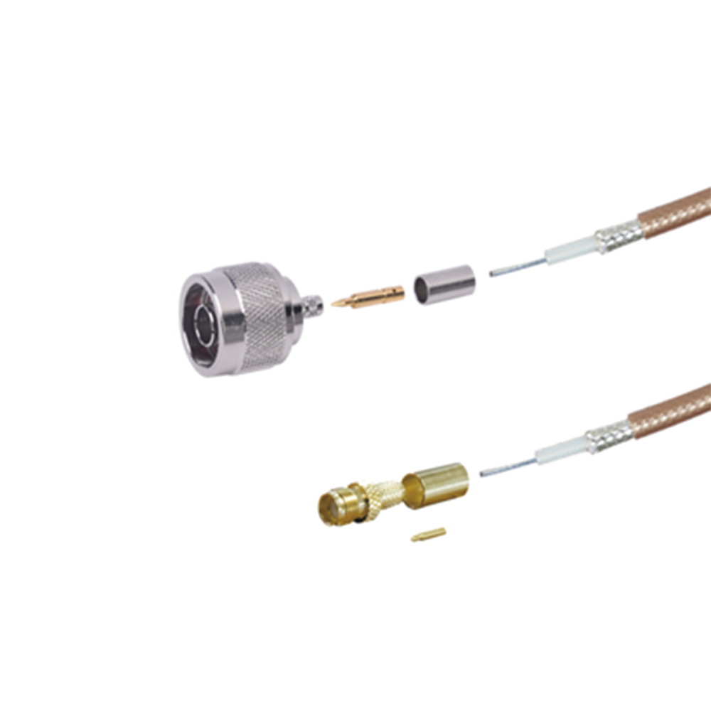 60 cms RF Cable RG-142/U type, and N Male and Reverse Polarity SMA Female Connectors (Up to 8 GHz).
