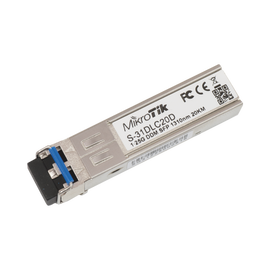 MikroTik S-31DLC20D - Módulo de transceptor SFP (mini-GBIC) - SFP (mini-GBIC) / modo simple LC - hasta 20 km - 1310 nm