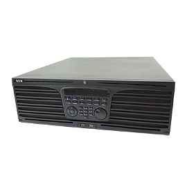 NVR Up to 64 IP Channels / H.265+ Video Compression / Recording up to 12MP / 16 hard drive slots