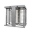 Torniquete Doble / Cuerpo Completo / Interior/Exterior / 100% Acero con Pintura Gris / EJE CENTRAL de Acero Inoxidable / Acabado de Lujo / Alto Tráfico