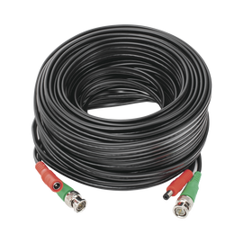 Cable Coaxial armado con conector BNC y Alimentación, longitud de 20m, Optimizado para HD ( TurboHD, HD-SDI, AHD )