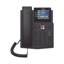 Teléfono IP Empresarial con Estándares Europeos, 6 lineas SIP con pantalla LCD a color, puertos Gigabit, IPv6, Opus y conferencia de 3 vías, PoE/DC
