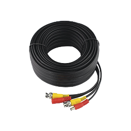 Cable Coaxial armado con conector BNC y Alimentación, longitud de 30m, Optimizado para HD ( TurboHD, HD-SDI, AHD )