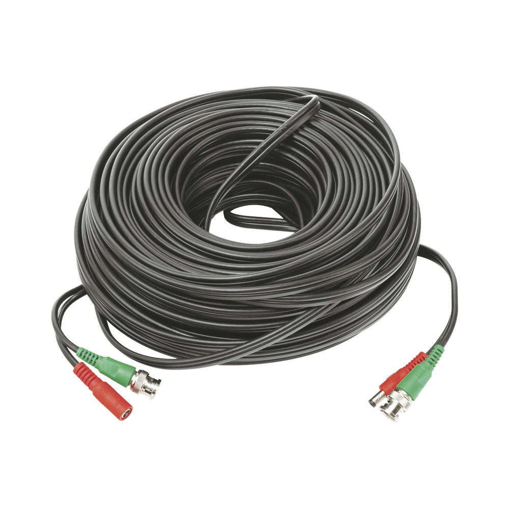 Cable Coaxial armado con conector BNC y Alimentación, longitud de 40m, Optimizado para HD ( TurboHD, HD-SDI, AHD )