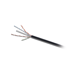Bobina de Cable UTP de 4 Pares con Gel, Cat6 (24 AWG), Industrial para Climas Extremos, Expuesto o Enterrado Directo, Color Negro, 305m