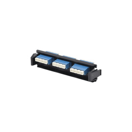 Placa acopladora de Fibra Óptica Quick-Pack, Con 6 Conectores LC/UPC Duplex (12 Fibras), Para Fibra Monomodo, Azul Placa acopladora de Fibra Óptica Quick-Pack, Con 6 Conectores LC/UPC Duplex (12 Fibras), Para Fibra Monomodo, Azul