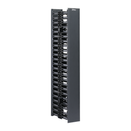 Organizador Vertical Doble NetRunner, para Rack Abierto de 45 Unidades, 6.7in de Ancho, Color Negro