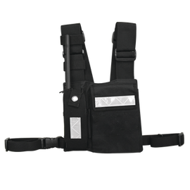 Pechera Universal Sin Logo con Soporte para Radio y Bolígrafo más Bolsa con Cinta Adherente para su Seguridad.