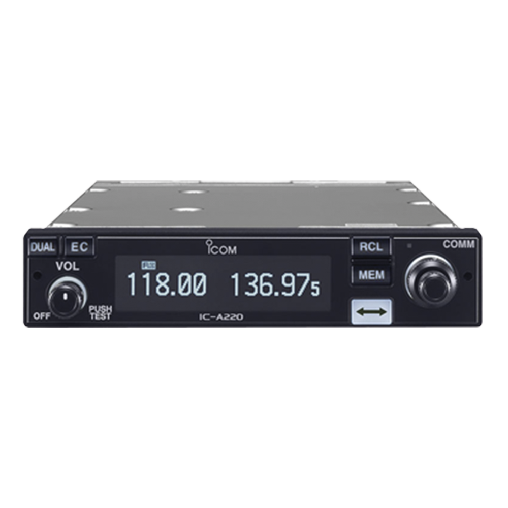 Air-Band Mobile Radio with 20 Channels regular. 25 kHz and 8.33 kHz Channel Spacing, version with TSO approved.