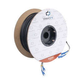 Carrete de Fibra Óptica Monomodo con conectores SC-SC Duplex, Reforzada con Kevlar, de 100 metros