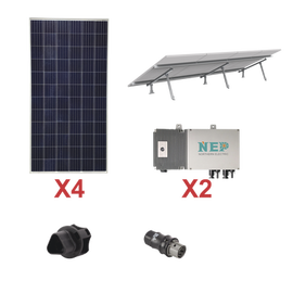 Kit Solar para Interconexión de 1.1 kW de Potencia, 110 Vca con Micro Inversores y Paneles Policristalinos.