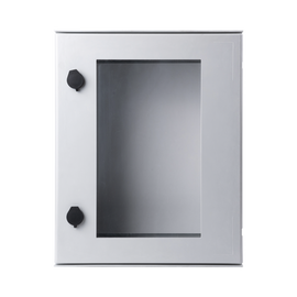 Gabinete de Poliéster IP65 Puerta Transparente, Uso en Intemperie (400 x 500 x 200 mm) con Placa Trasera Interior (Incluye Chapa y Llave).