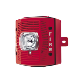 Bocina con Lámpara Estroboscópica para Exterior, con Configuración Estroboscópica Seleccionable, Color Rojo