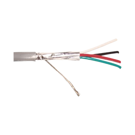 Cable Calibre 18, 4 Conductores, Blindado, 305 Metros, Riser, UL, Color Gris, Hecho en México