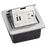 Caja de piso cuadrada con 2 puertos USB y contacto eléctrico (11000-21203)