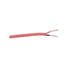 Bobina de alambre de 305 metros, 14 AWG, 2 conductores, tipo FPL-CL2, de color rojo, para aplicaciones en paneles de detección de incendio y sistemas de evacuación.