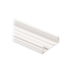 Base para canaleta T-45, de PVC rígido, con cinta adhesiva y orificios pre-perforados para montaje, 60.3 x 18.5 x 2400 mm, Color Blanco Mate