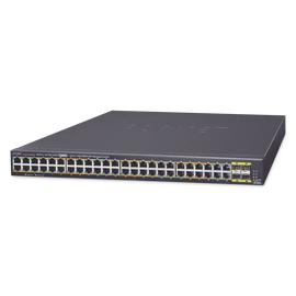 Switch Administrable de 48-Puertos 10/100/1000T 802.3at PoE + 4-Puertos 100/1000BASE-X SFP / 440W