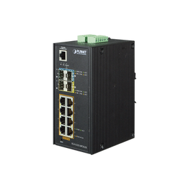 Switch Industrial Administrable 8 puertos 10/100/1000 T 802.3at PoE + 2 Puertos 100/1000X SFP + 2 puertos 10G SFP+