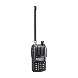 Heavy Duty VHF Transceiver, 5W, 207 channels, 700mW audio power, Tx: 144-148 MHz, Rx: 136-174MHz. Antenna (FAB2E) Battery (BP-265) Belt clip (MB-124) Desk charger (BC-193) AC adapter (BC-123SA) Jack cover w/screws Owner&rsquo;s manual included
