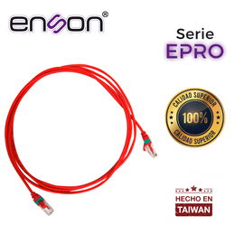 PATCHCORD RJ45 ENSON EPRO-6PC210-RD DE 210CM CAT6 COLOR ROJO ULTRADELGADO IDEAL PARA TERMINADOS EN PATCHPANEL DE ALTA DENSIDAD