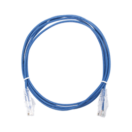 Cable de Parcheo Slim UTP Cat6 - 2 m Azul Diámetro Reducido (28 AWG)