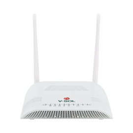 ONU Dual G/EPON con Wi-Fi en 2.4 GHz + 1 puerto LAN Gigabit +  1 puerto LAN Fast Ethernet, hasta 300 Mbps vía inalámbrico