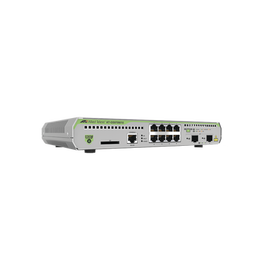 Switch PoE+ Administrable CentreCOM GS970M, Capa 3 de 8 Puertos 10/100/1000 Mbps + 2 SFP Gigabit, 124 W
