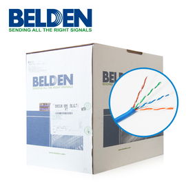 CABLE UTP CAT6 BELDEN 5663U6 006U1000 FORRO PVC AZUL CMR 4 PARES 250 MHZ CALIBRE 23AWG 100% COBRE USO INTERIOR ESPECIAL PARA INSTALACIONES DE SEGURIDAD, CCTV,VIDEO DATOS BOBINA 1000 PIES 305 METROS