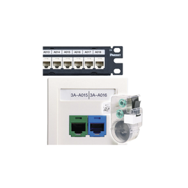 Casete de 75 Etiquetas Sin Adhesivo, para Patch Panel o Face Plate, Para Identificación de 4 Puertos, Color Blanco