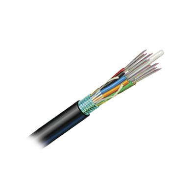 Cable de Fibra Óptica de 12 hilos, OSP (Planta Externa), Armada, Gel, HDPE (Polietileno de alta densidad), Monomodo OS2, 1 Metro