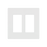 Placa de pared 2 espacios, para atenuador (dimmer), apagador ó control remoto inalámbrico LUTRON.