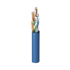 Cable Cat6 tipo UTP , color azúl, de 305 m, para aplicaciones en CCTV, redes de datos.